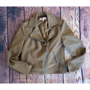 Philosophy Soft Butter Suede‎ Jacket, Brown, XS